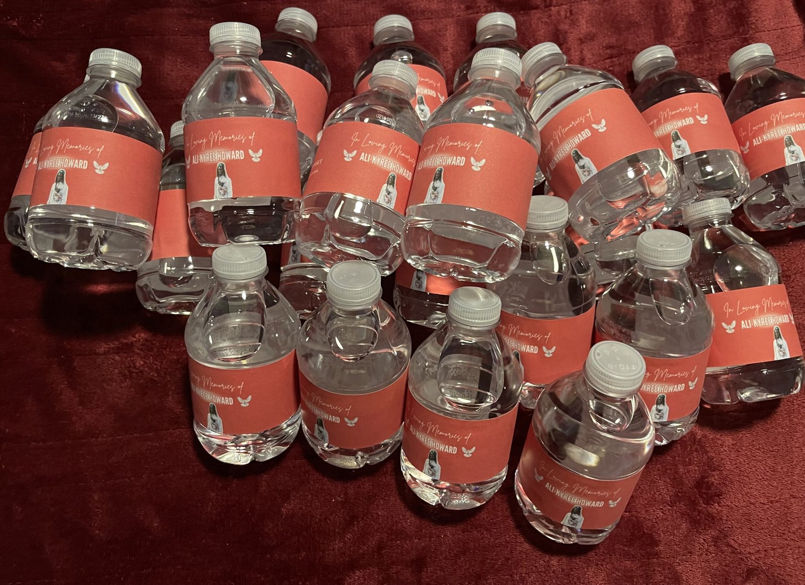 In Loving Memory Custom Water Bottle Labels