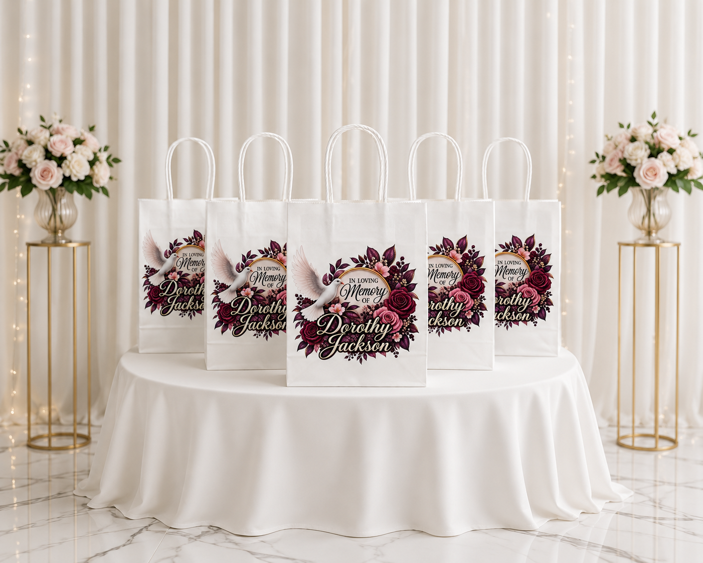 Personalized Memorial Gift Bags – Set of 12 - Image 2